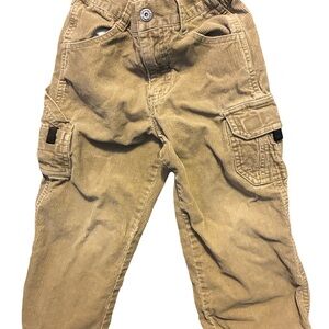 Kids Wrangler Cargo Corduroy Pants in Tan